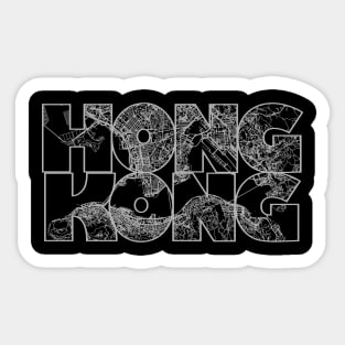 Hong Kong Street Map Sticker